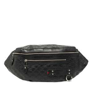 GUCCI Black Leather Hobo Bag